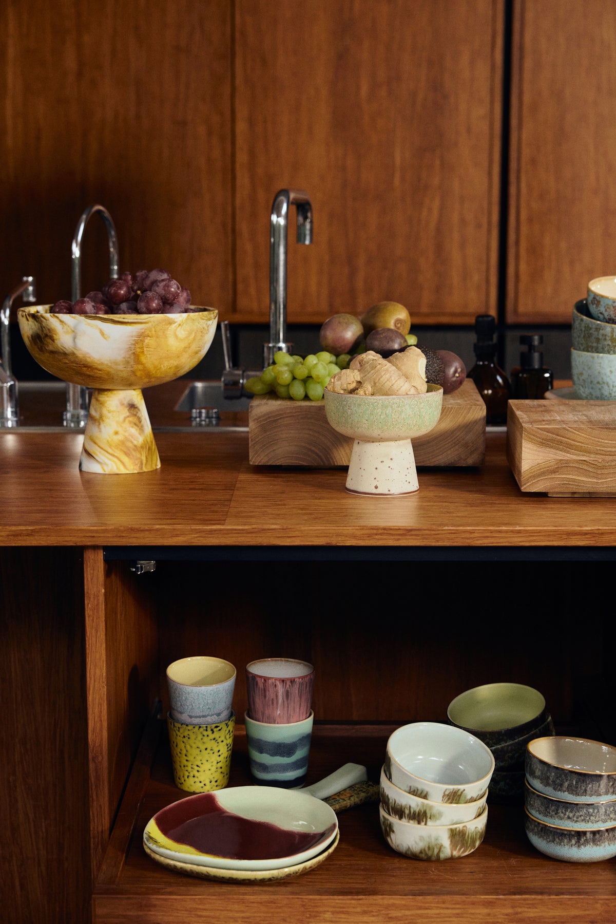70s ceramics: Coffee mugs 4er-Set
