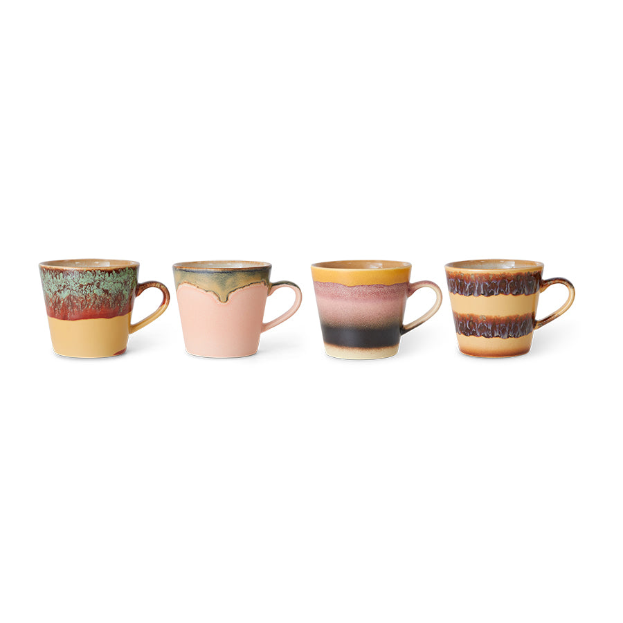 70s ceramics: cappuccino mugs 4er-Set