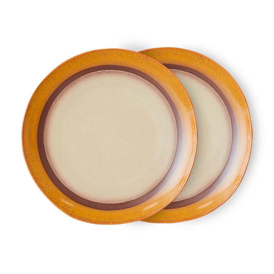 70s ceramics: dinner plates set of 2