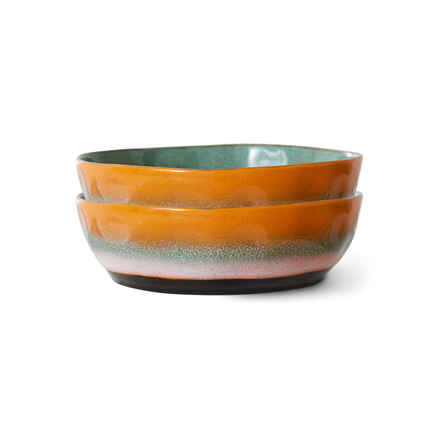 70s ceramics: pasta bowls set of 2