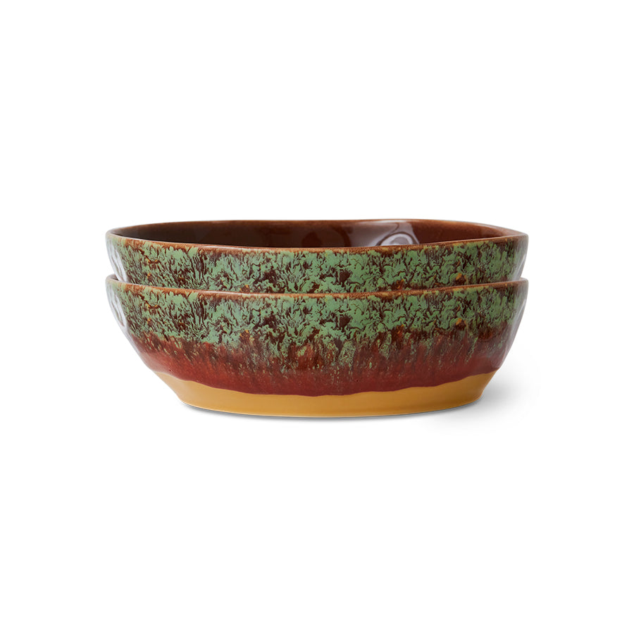 70s ceramics: pasta bowls set of 2