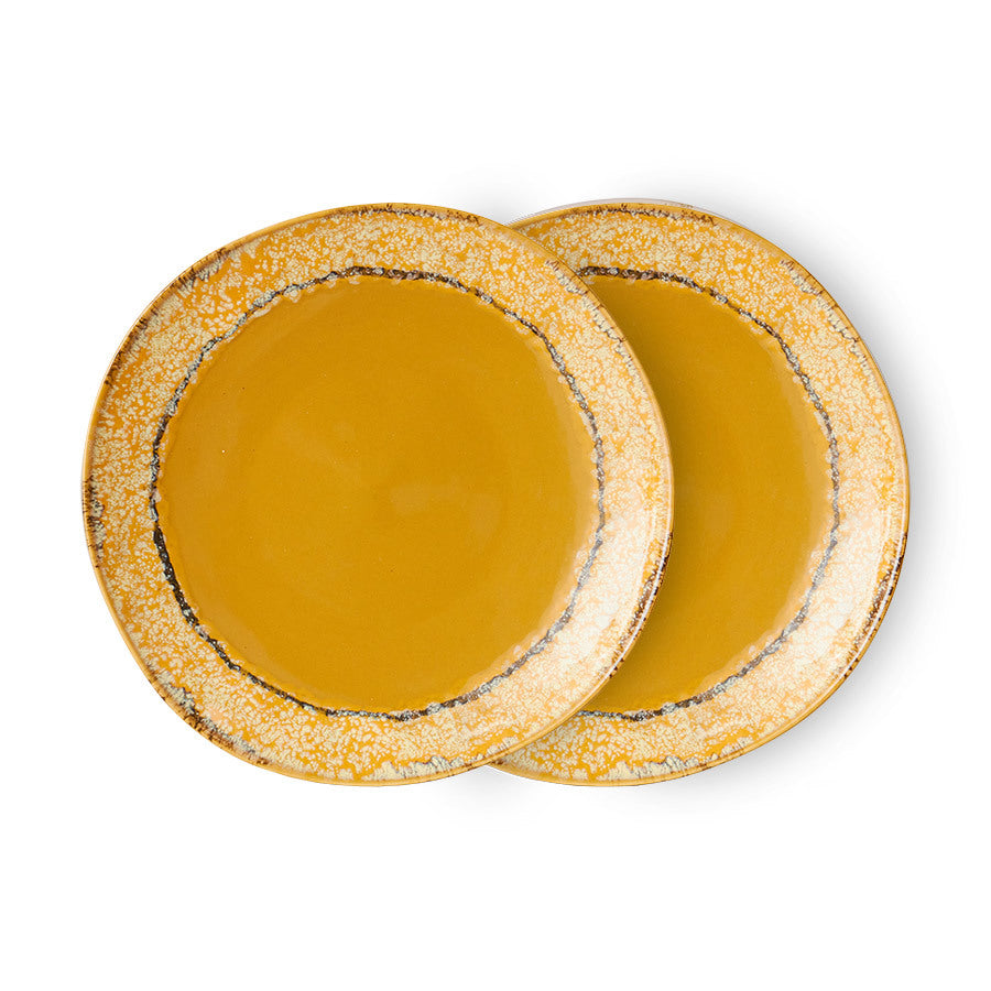 70s ceramics: side plates set of 2